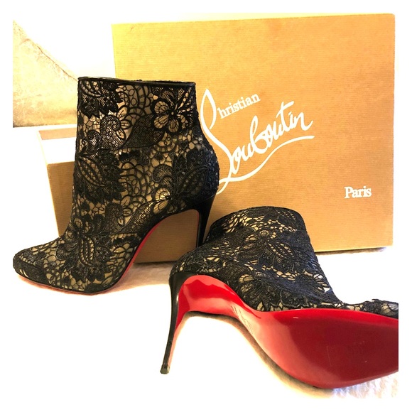 lace louboutin booties